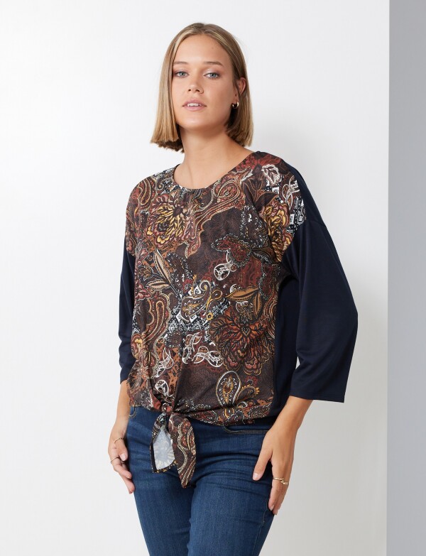 Blusa Combinada NEGRO/MULTI