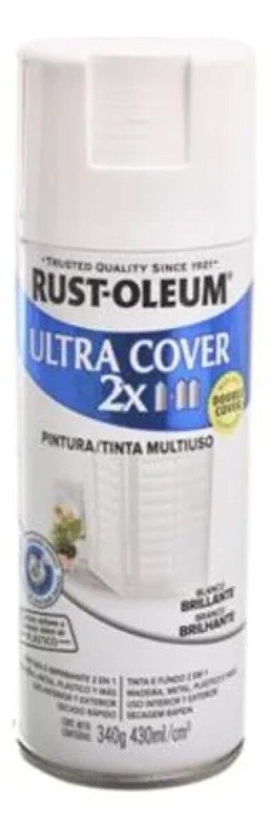 Pintura en Aerosol Blanco Brillante Rust-Oleum Ultra Cover 2X Doble Cubrimiento 