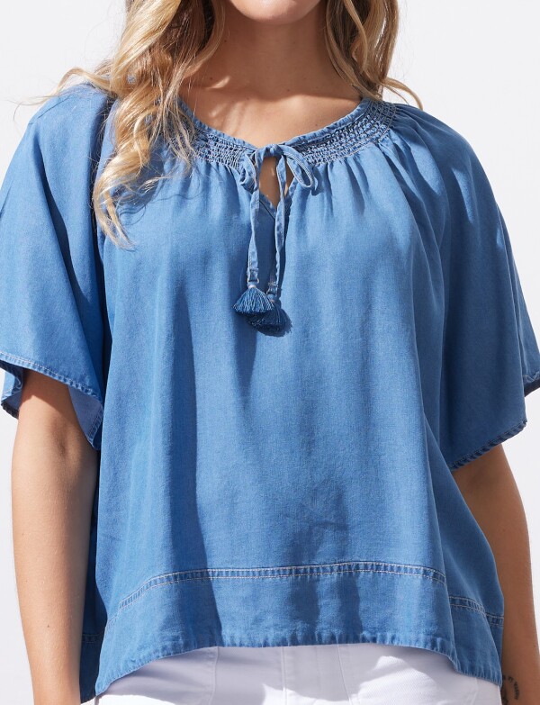 Blusa Punto Smock JEAN