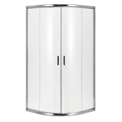 Mampara de Vidrio 6mm con Perfiles de Aluminio 90x90x200 cm GRIS