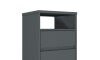 Mesa de Luz 2 Cajones SOUTH Plus Gris