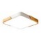 Luminaria Plafon Led Cuadrado 30cm Metal Y Madera Colores Blanco
