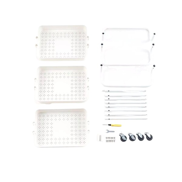 Carrito Organizador Cocina 3 Estantes Carro Con Ruedas Almacenamiento Imback Color Blanco Carrito Organizador Cocina 3 Estantes Carro Con Ruedas Almacenamiento Imback Color Blanco