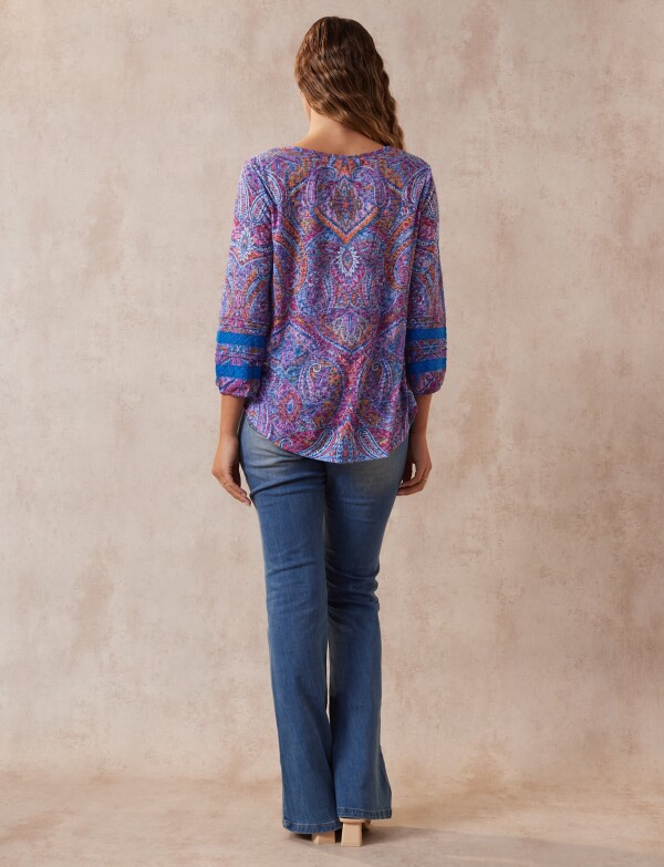 Blusa Printed MULTI/FUCSIA