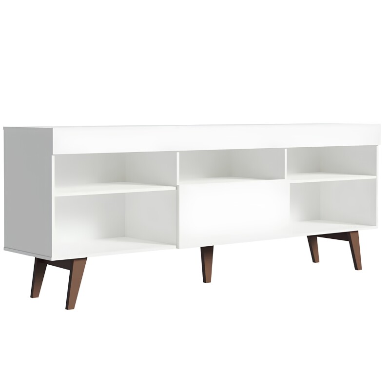 Rack para TV Lumax hasta 75" Lille 180 cm 1 Puerta Blanco 5 estantes Rack para TV Lumax hasta 75" Lille 180 cm 1 Puerta Blanco 5 estantes