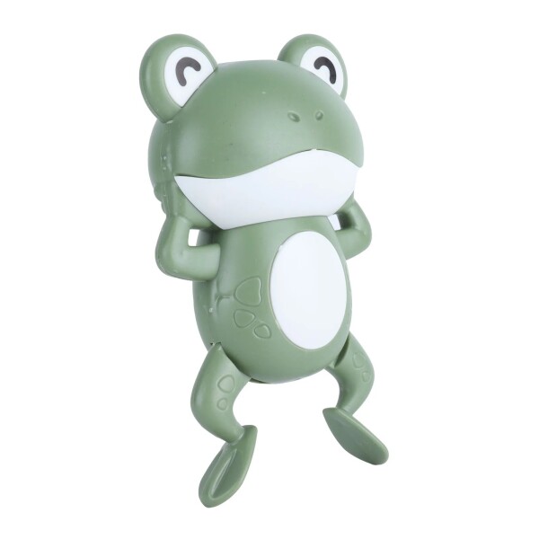 Juguete De Baño Rana Nadadora Con Movimiento Ducha Bebés Variante Color Verde
