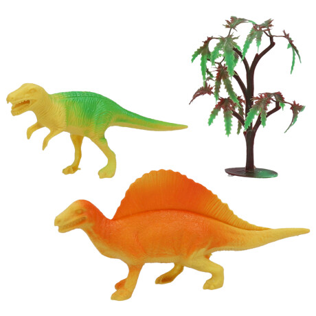 Set de dinosaurio con sonido y luz + 2 dinos y palmera Set de dinosaurio con sonido y luz + 2 dinos y palmera