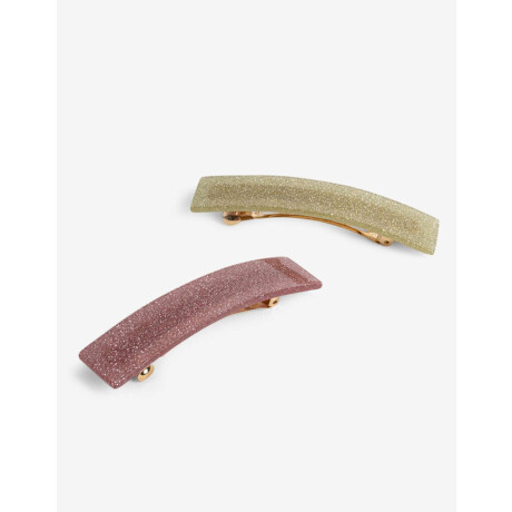 Hebillas Francesas Glitter Combinacion Bicolor