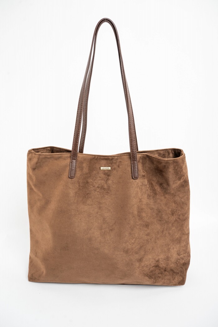 Travel Bag Gamuza Vegana Marrón