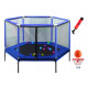 Cama Elástica Infantil Con Red De Seguridad 140 X130cm Azul