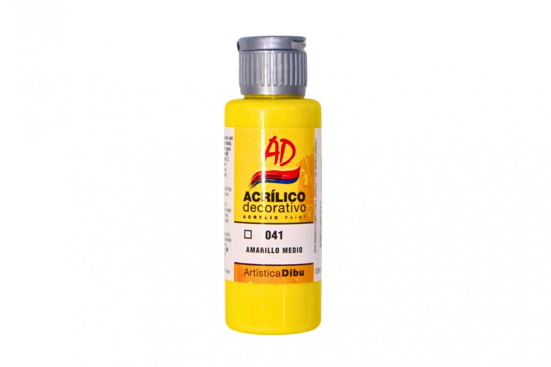 PINTURA ACRILICA ARTISTICA DIBU 60 ML. DIFERENTES COLORES - AMARILLO MEDIO 041 