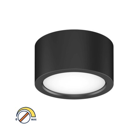 Aplique spot led cilindro de techo DIMERIZABLE NEGRO
