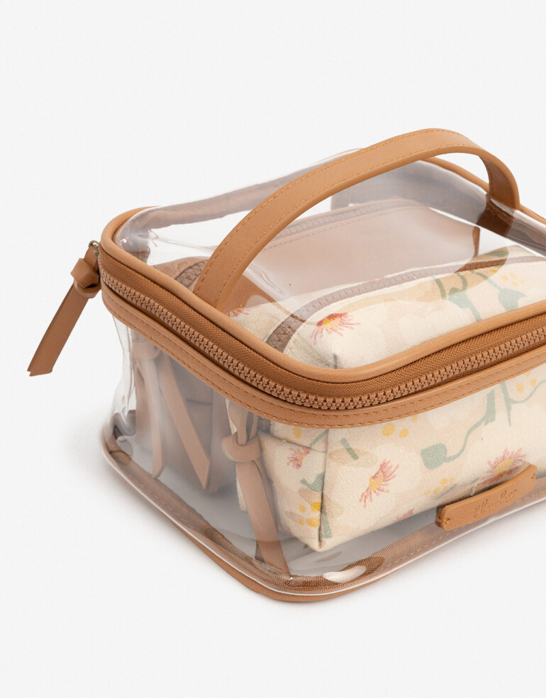 Porta Cosméticos Estampado Flores