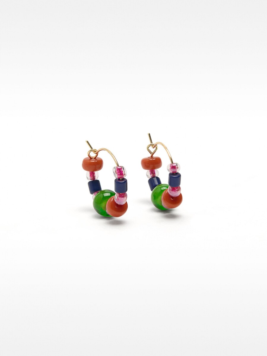 Aros Con Cristales multicolor