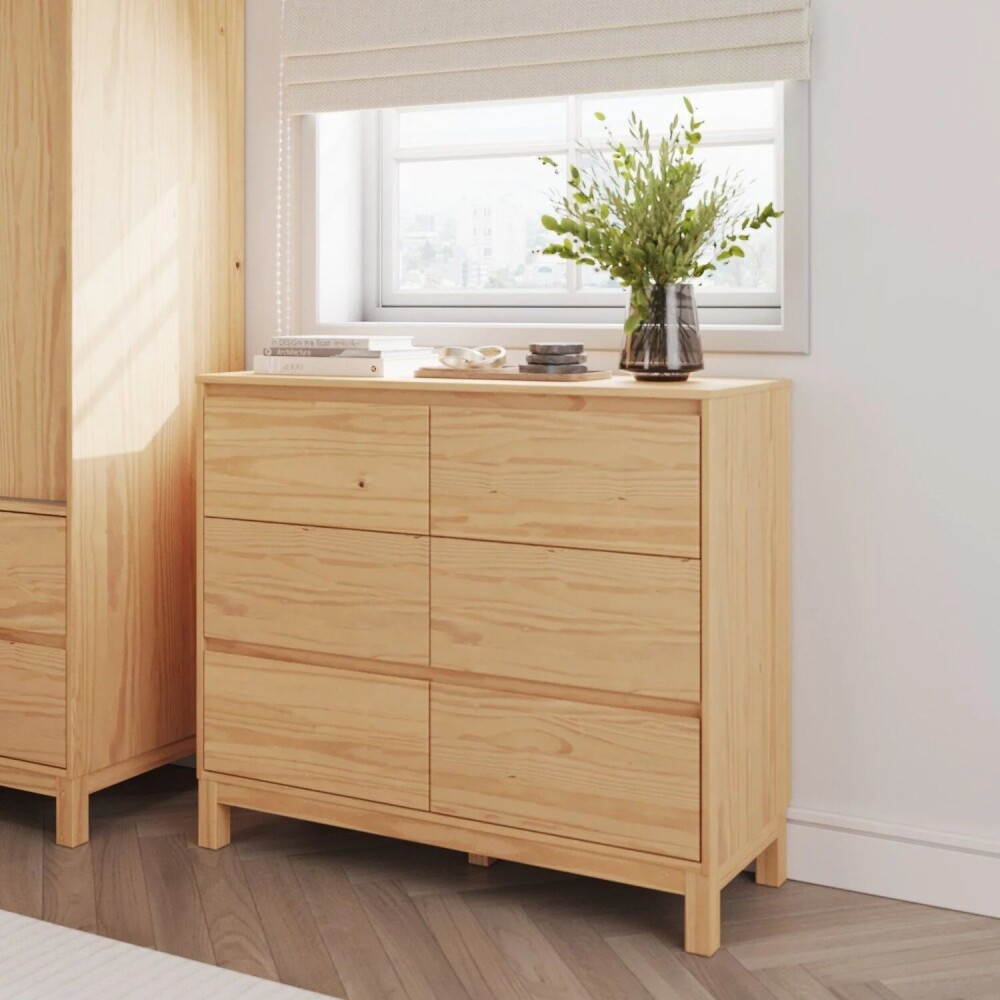 Cómoda 6 Cajones - Madera Maciza - Square Cómoda 6 Cajones - Madera Maciza - Square