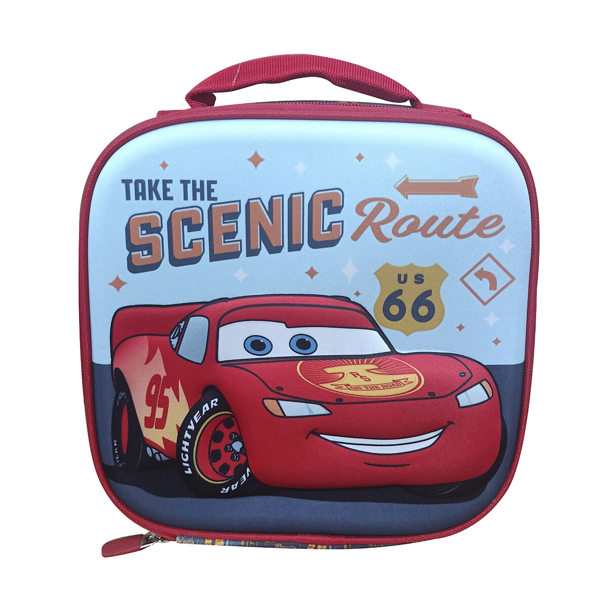 Lunchera 3D Térmica Escolar Cars 22 x 22 cm Oficial 