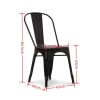 Silla Tolix Asiento Madera Negra Silla Tolix Asiento Madera Negra