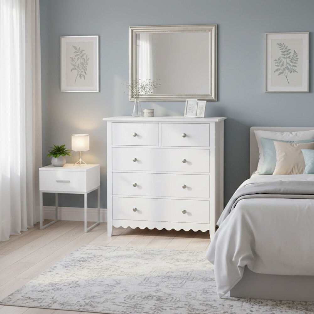 Cómoda cajonera 5 cajones - Madera maciza / mdf Cómoda cajonera 5 cajones - Madera maciza / mdf