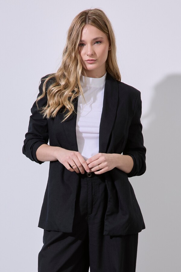 Blazer Lino NEGRO