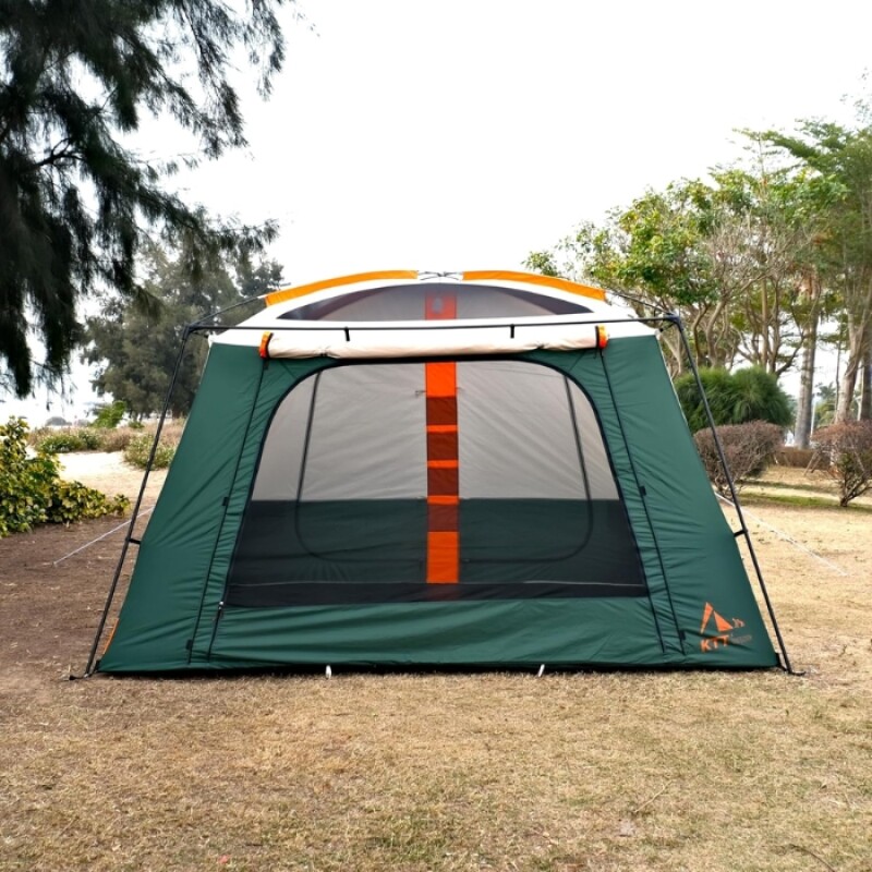 Carpa Estructural Reforzada con Avance 4-6 Personas Verde