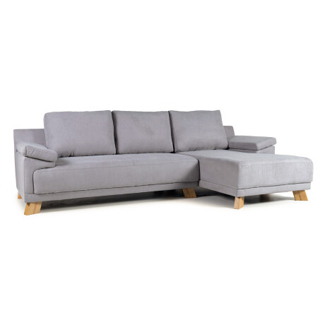 Rinconera Adalia - Tela Microfibra - Chaise derecho 12074 (Gris)