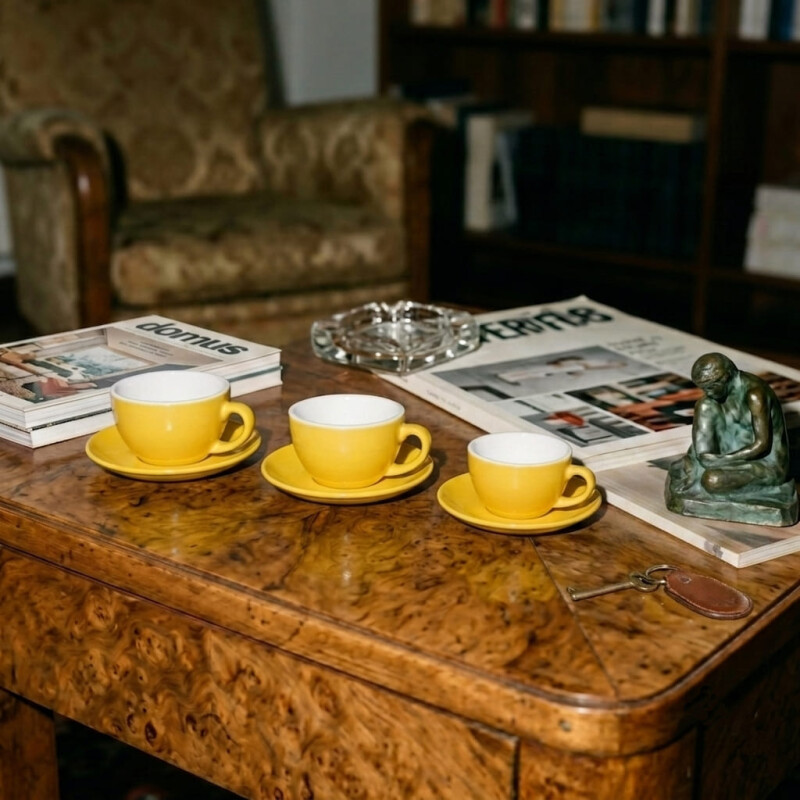 Taza cerámica Milán 300ml Amarillo