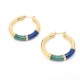 Aros En Oro 18K Con Esmalte En 2 Colores Aros En Oro 18K Con Esmalte En 2 Colores