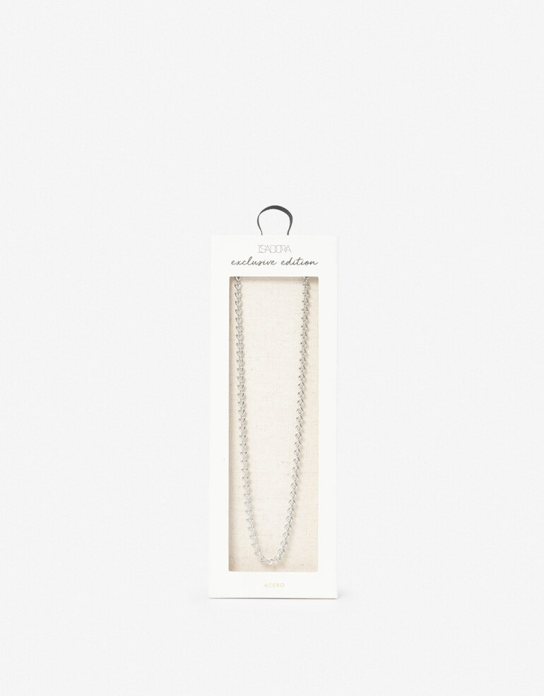 Collares Cortos Metal Collar Corto De Acero - Plateado