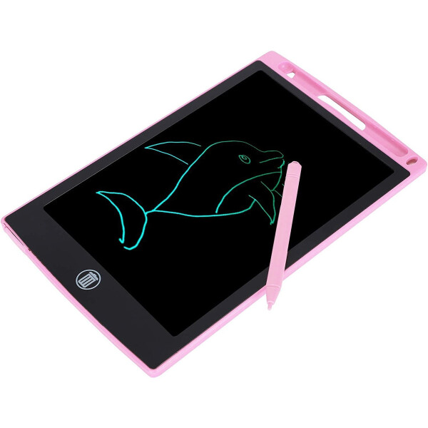 Pizarra Mágica Infantil Automática Led 12 Pulgadas c/ lápiz Variante Color Rosa Claro
