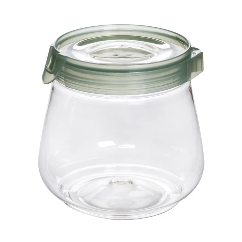 Recipiente con Broche Transparente 1,1L Varios Colores VERDE