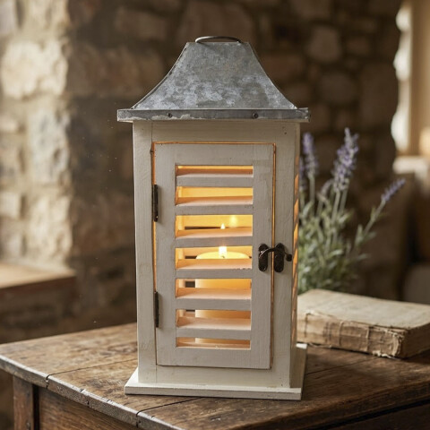 Candelabro Farol Velador Madera U