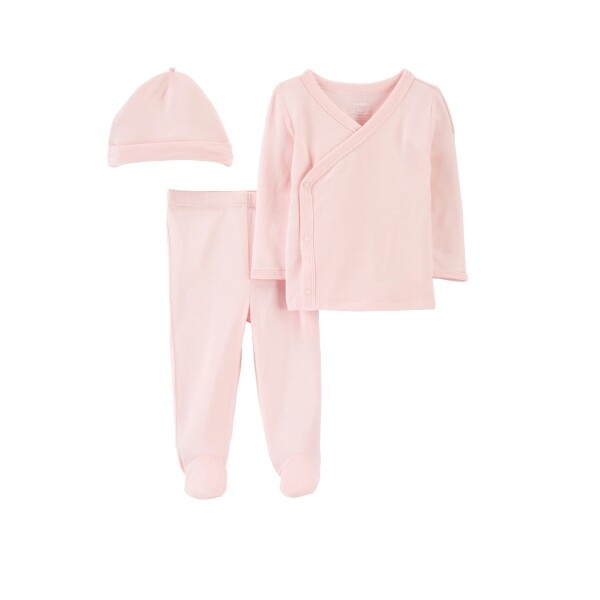 Primera Muda Carters LENZING con Gorro Rosa Claro