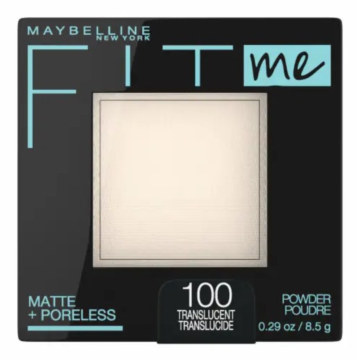 Polvo Compacto Maybelline Fit Me Matte + Poreless Pressed Powder N°100 Translucent 