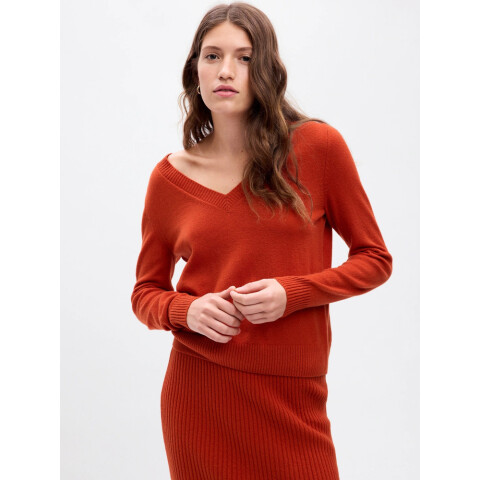 CASHSOFT VNECK CORNUCOPIA