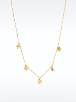 Collar Con Perlas Y Circonitas - Plata De Ley 925 rosa