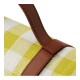 Manta De Picnic Playa Con Correa Cuero Pu 2x2 Metros Amarillo