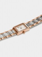 Reloj Bicolor Con Pulsera De Acero Inoxidable bicolor