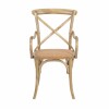 Silla de Abedul cruceta con apoyabrazos Marrón Claro