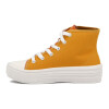 Moleca Bota Casual Lona Acordonado Mostaza-naranja