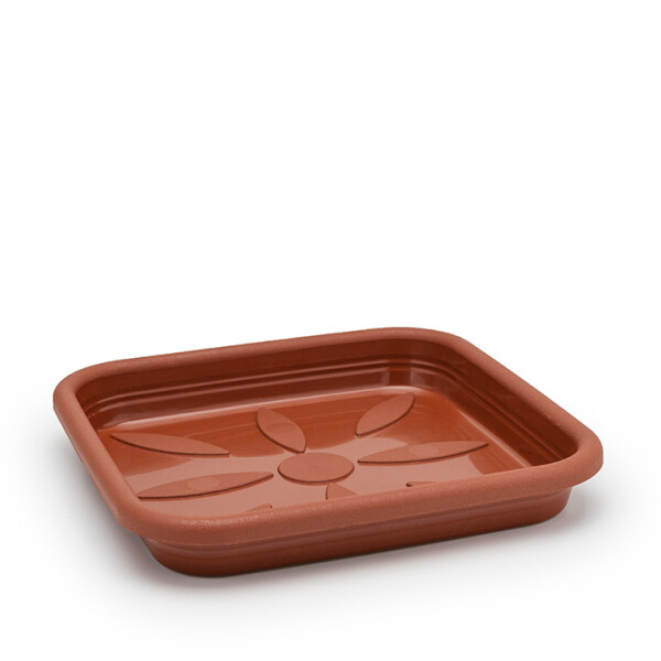 PLATO DE MACETA CUADRADO 23.5 CM TERRACOTA