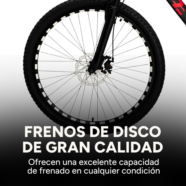 Bicicleta Kajla Montaña Rodado 26 Freno Disco 21 Velocidades Color Negro Rojo