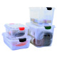 Set x3 Caja organizadora 10 lts de plástico reforzada TRANSPARENTE