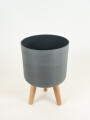 Maceta Flower Gris
