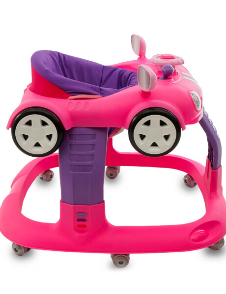 Andador ajustable Bebesit con forma de auto Rosa