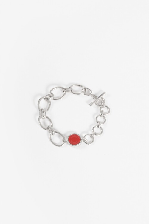 Pulsera eslabones plateado