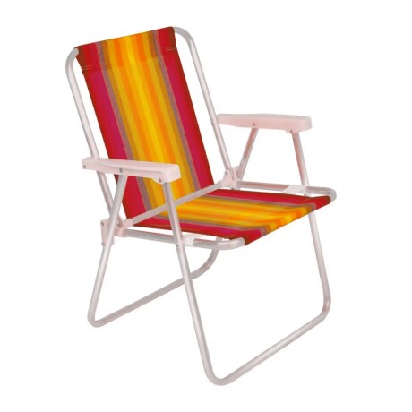 Set Silla Alta Pleg Aluminio 110 kg + Mesa Plast Divisiones Rojo/amarillo