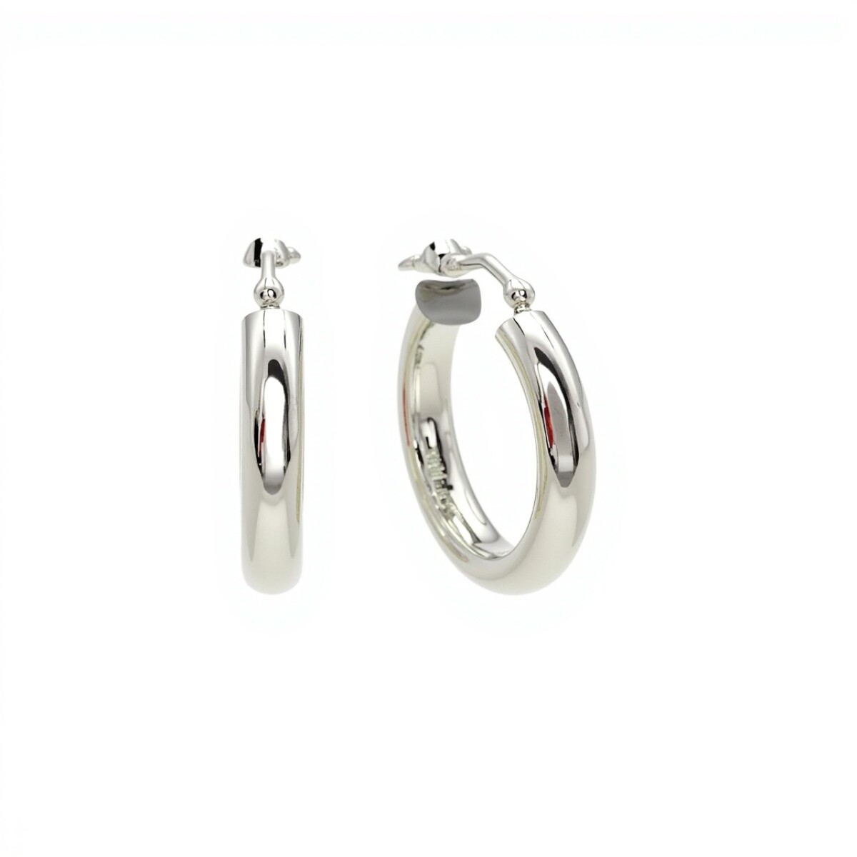 Caravana Aro Mediano- Plata Inflada-Sin Piedra- CA4019 - sinpiedra 