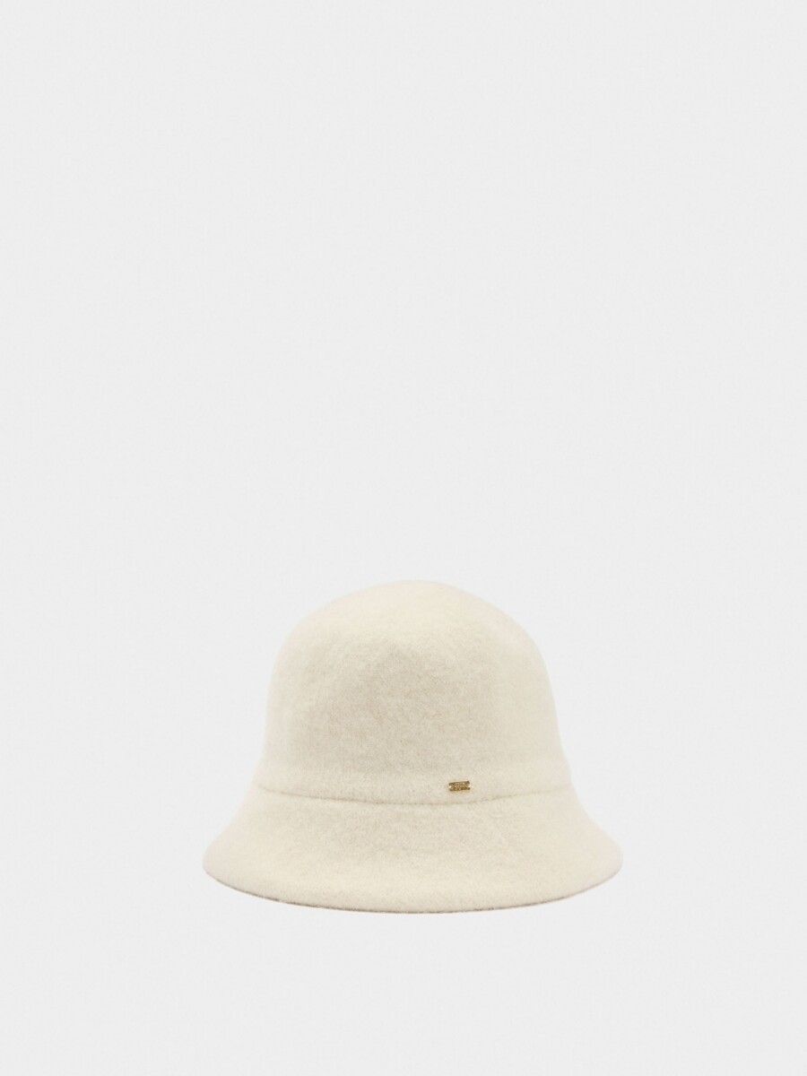 Sombrero Bucket De Lana crudo