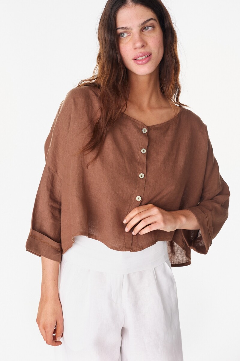 Camisa Fold - Chocolate 