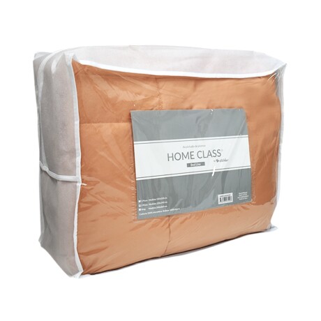 Acolchado Pluma 2 Plazas Dohler Home Class Ropa Cama Azul Salmón/blanco